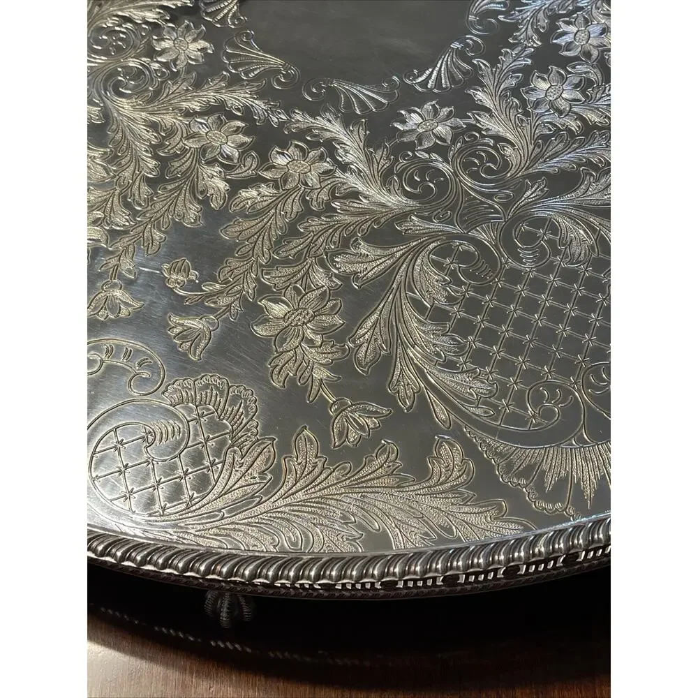 Sheffield Silver Punch Bowl Footed Tray Whiting Louis XV 197g Sterling Ladle Lot